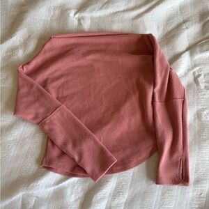 Free people off the shoulder pink long sleeve